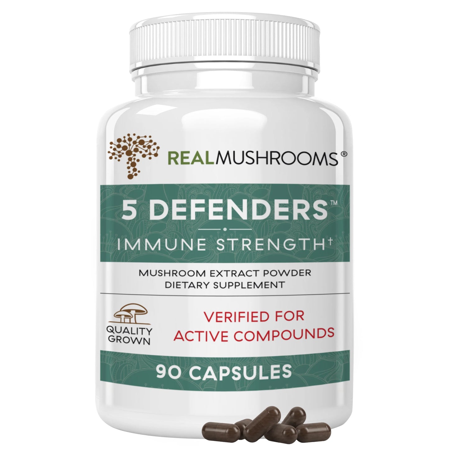Real Mushrooms: 5 Defenders 90caps